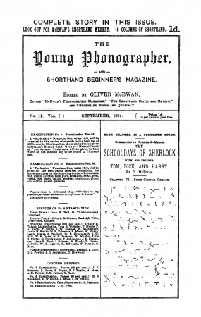 The Young Phonographer (september 1894, p. 1)