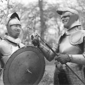 Ddouglas Ash an Adrian in armour (march 1948).