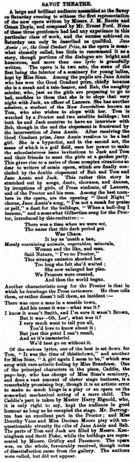 Review in Wells Journal (18 may 1893, p. 6)