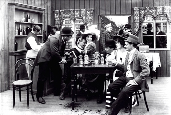 Young lady (Rigmor Jerichau) with Bill Barrett, Victor Fabian on the right