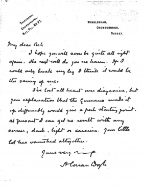 Letter to Richard Guy Ash about dicyanine (undated)