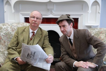 Dr. Watson (Ian Wilson Soppitt) and Sherlock Holmes (Tony Carpenter)