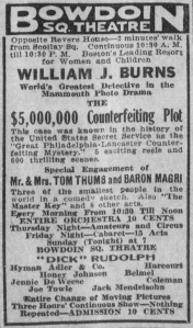 Ad in The Boston Daily Globe (14 february 1915)