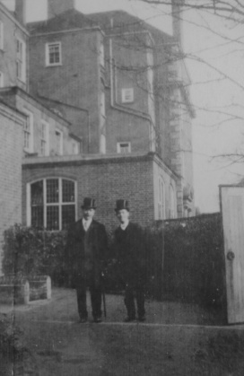 Kingsley (right) and his father at Eton (1907).