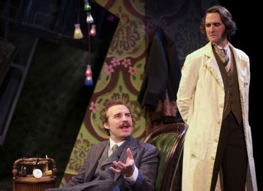 Lestrade (Jordan William Hendrick Cutbill) and Sherlock Holmes (Nathan Schmidt)
