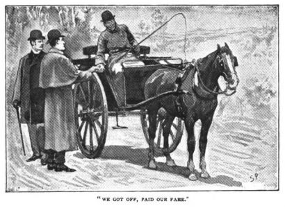 We got off, paid our fare.