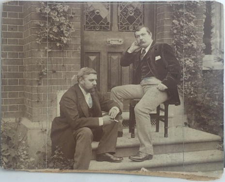 Robert Barr and Arthur Conan Doyle at Conan Doyle's House, South Norwood.