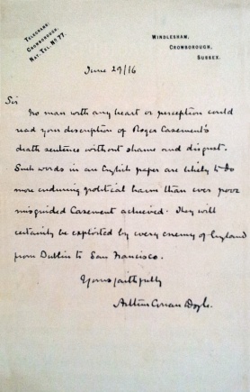 Letter about Roger Casement's sentence (29 june 1916)