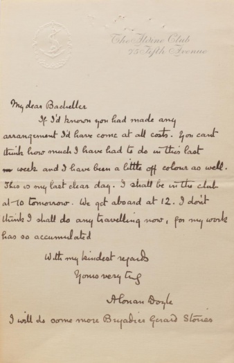 Letter to Addison Irving Bacheller (6 december 1894)