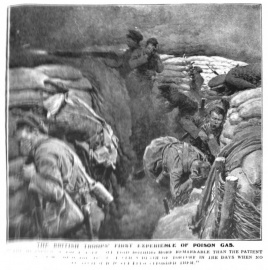 The British troops' first experience of poison gas.