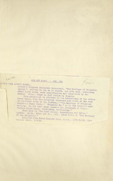 File:Manuscript-the-marriage-of-the-brigadier-note.jpg