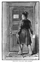 The door was shut and locked.