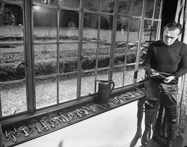 Adrian and his collection of old keys (march 1948).