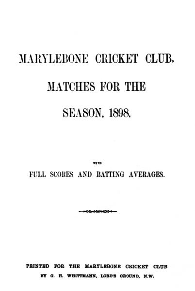 File:Marylebone-cricket-club-matches-for-the-season-1898-titlepage.jpg