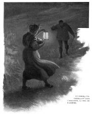 A man appeared out of the darkness and called to her to stop.