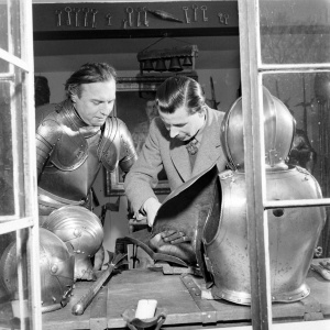 Adrian repairing armour (march 1948).