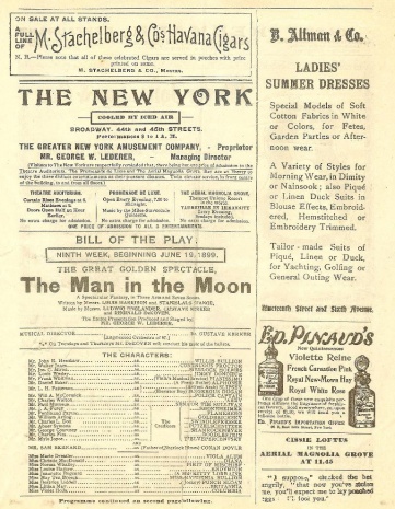 18 june 1899 program p. 2 Joseph C. Miron as Sherlock Holmes
