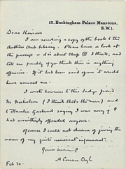 Letter to Albert Kinross about Mr. Nicholson (20 february)