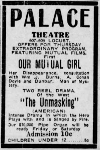 Ad in The Des Moines Register (18 june 1914)