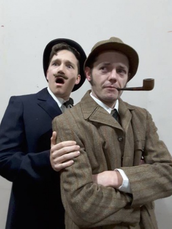 Dr. Watson (Blake Selmes) and Sherlock Holmes (Joshua Waters)