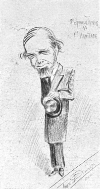 Caricature of Spencer Trevor as Mr. Armitage.