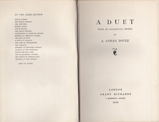 A Duet, with an Occasional Chorus title page (1899)