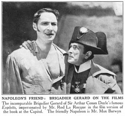 Max Barwyn (right) as Napoleon Bonaparte in The Fighting Eagle (1927).