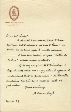 Letter to Louis Labat (29 march 1921)