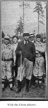 Sir Arthur Conan Doyle with the Edson players.
