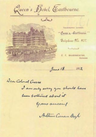 Letter to Colonel Crosse (18 june 1912)