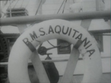 Conan Doyle Home Movie Footage 14 (46 sec.) R.M.S. Aquitania (1937)