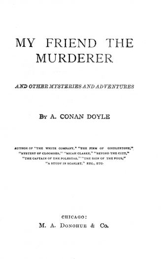 My Friend the Murderer Title page (No. 80, ca. 1912)