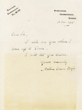 Letter about a rendezvous in town (10 december 1925)