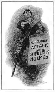 Murderous attack upon Sherlock Holmes