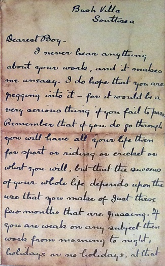 Letter to Innes Doyle about hard work (autumn 1890)