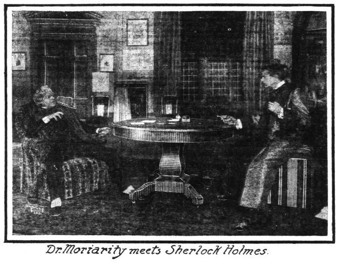 Dr. Moriarity meets Sherlock Holmes. (The Inter Ocean, 9 december 1900, p. 53)