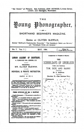 The Young Phonographer (may 1894, p. 1)