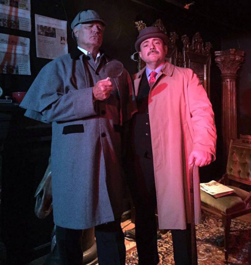 Sherlock Holmes (Parker Smith) and Dr. John Watson (Terry O'Brien)