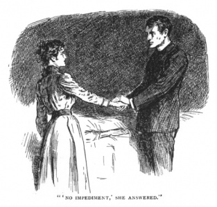 "'No impediment,' she answered."
